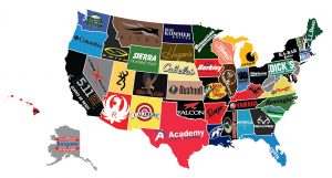 Favorite Outdoor Brands by State